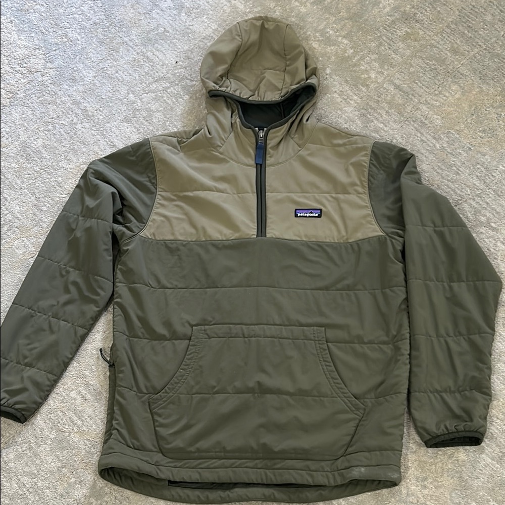 Patagonia Men's Olive Green Hooded Jacket